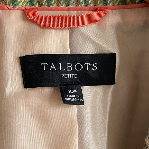Talbots Wool Houndstooth Blazer Jacket | Size 10P | Classic Preppy Equestrian - Picture 12 of 13